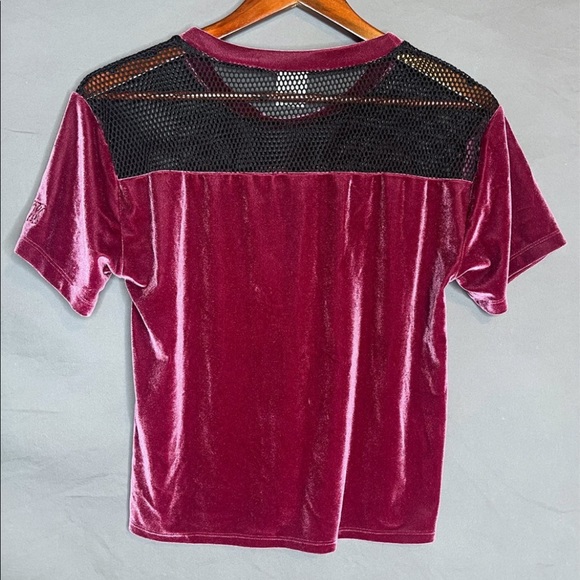 Victoria Secret Pink Ruby Velvet Mesh Top - Picture 3 of 7